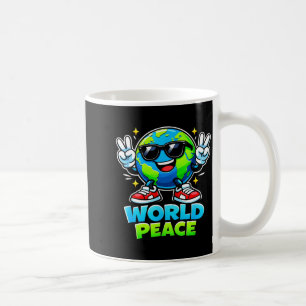 Lustige Süße Welt Friedensbewegung zur Verbreitung Kaffeetasse