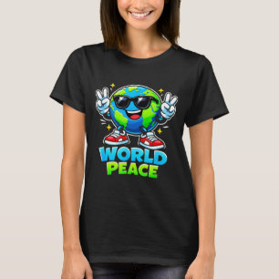 Lustige süße Welt-Friedensbewegung zur Verbreitung T-Shirt