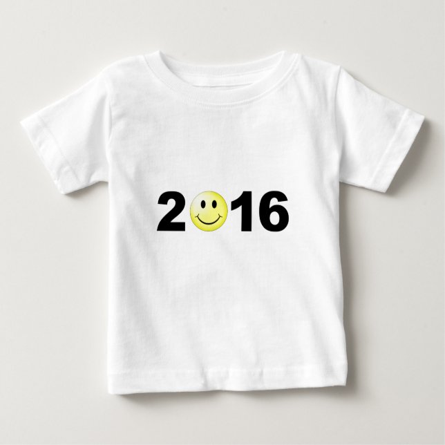 Lustige süße Zahl des guten Rutsch ins Neue Baby T-shirt (Vorderseite)
