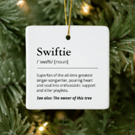 Lustige Swiftie-Definition Nordischer Baum Urlaub Keramikornament