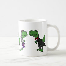 Lustige T-rex Dinosaurier-Braut-und