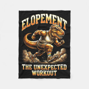 Lustige T-Rex Heirat, das unerwartete Workout Fleecedecke