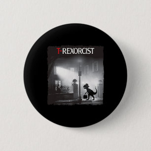 Lustige T-Rex-Horror-Parodie Dinosaurier Halloween Button