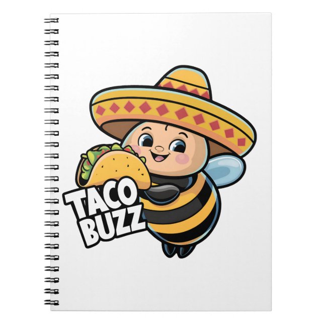 Lustige Taco Buzz Hummel Notizblock (Vorderseite)