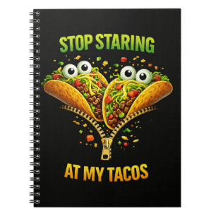 Lustige Taco Fiesta Hör auf meine Tacos anzustarre Notizblock