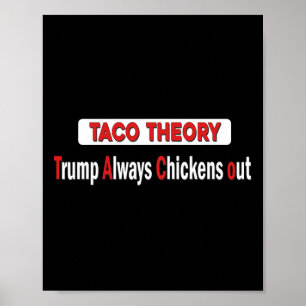 Lustige Taco-Theorie trumpft Immer Hühnchen Aus Ta Poster