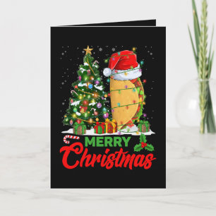 Lustige Taco-Weihnachtsbaumlichter Mexikanisch Feiertagskarte