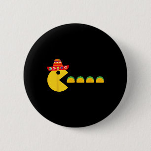 Lustige Tacos essende Fiesta Cinco De Mayo Mexikan Button