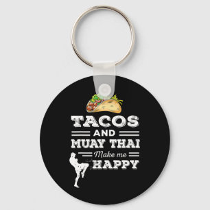 Lustige Tacos und Muay Thai Liebhaber Geschenk Mar Schlüsselanhänger