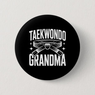 Lustige Taekwondo-Oma Button