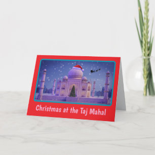 Lustige Taj Mahal Weihnachtskarte. Karte