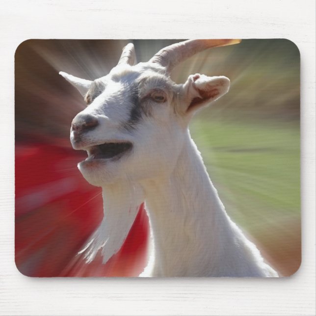 Lustige Tallking Ziegen-Fotografie Mousepad (Vorne)