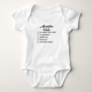 Lustige Tante Baby, Benutzerdefinierte Tante, Pers Baby Strampler