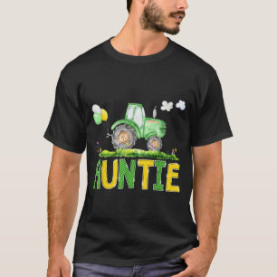 Lustige Tante Geburtstagsjunge Traktor Bauernhof L T-Shirt