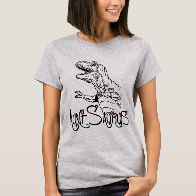 Lustige Tante Saurus Dinosaur T-Shirt Tante (Vorderseite)