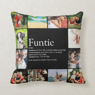 Lustige Tante Tante Definition Foto Collage Spaß Kissen