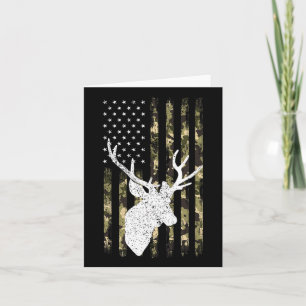 Lustige Tarnung USA-Flagge Weißwedelhirsch Jagd Karte