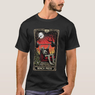 Lustige Tarotkarte Bankdrücken Fitnessstudio Okkul T-Shirt