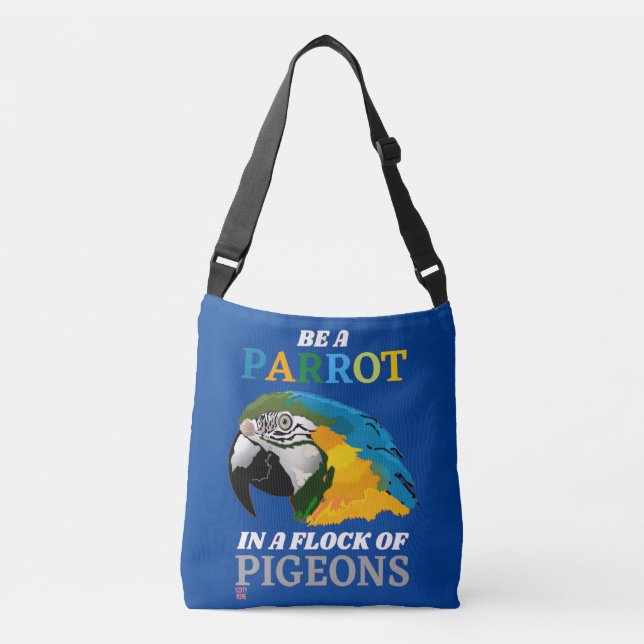 lustige Tasche Tote "SEIN EIN PARROT..." (Vorderseite)
