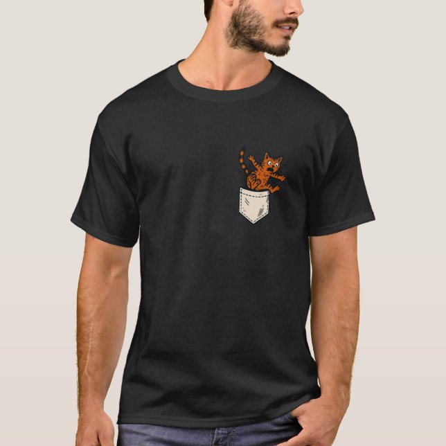 Lustige Taschenkatze Kätzchen T-Shirt (Vorderseite)