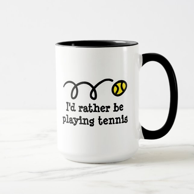 Lustige Tasse für Tennisspieler (Rechts)