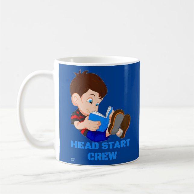 lustige Tasse "HEAD START CREW" (Links)