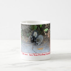 Lustige Tasse mit Foto von Raccoon und von