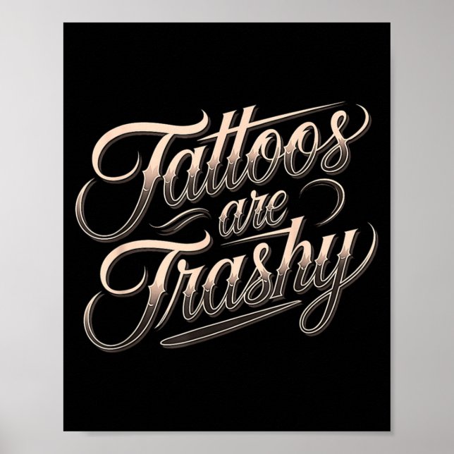 Lustige tätowierte Mutter Retro-Tattoos sind gesch Poster (Vorne)