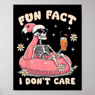 Lustige Tatsache, ist mir egal sarkastisches Skele Poster