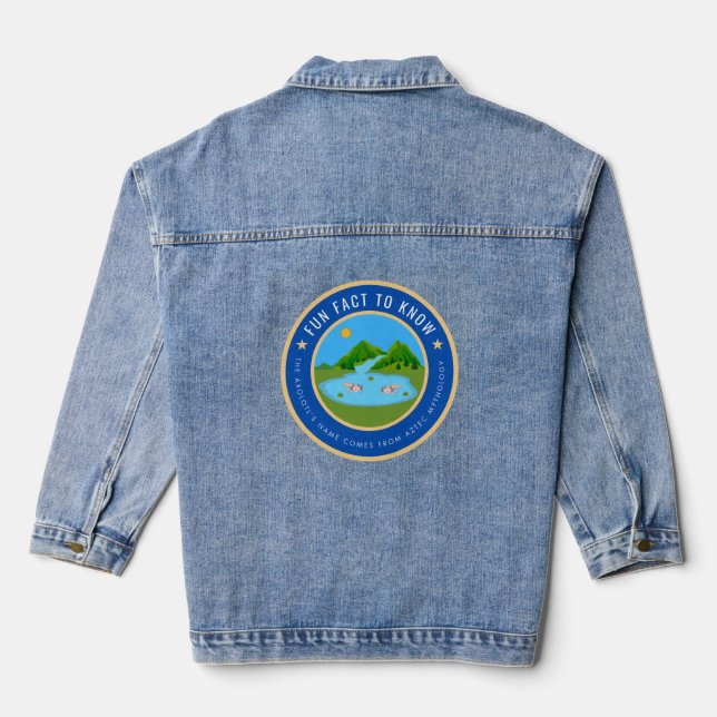 Lustige Tatsache über Axolotl Jeansjacke (Rückseite)