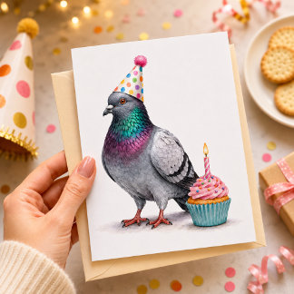 Lustige Taube Alles Gute zum Geburtstag Karte