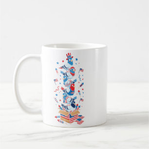 Lustige Taube Amerikanische USA-Flagge Memorial Da Kaffeetasse