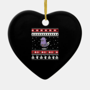 Lustige Taube hässliches Weihnachten Keramik Ornament