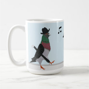 Lustige Taube in der Stadt Kaffeetasse