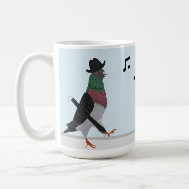Lustige Taube in der Stadt  Kaffeetasse (Links)
