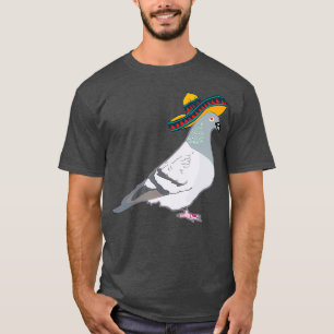 Lustige Taubentauben mit Sombrerohut Spaß T-Shirt