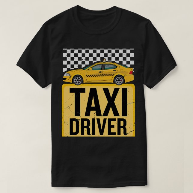 Lustige Taxifahrerin, die den Job des lustigen Tax T-Shirt (Design vorne)
