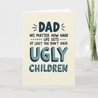 Lustige Teale Dad Hässliche Kinder Kunstkarte