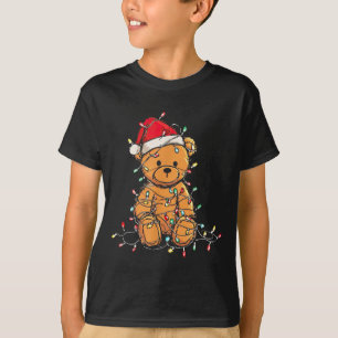 Lustige Teddybär-Weihnachtsgrafik-Lichterliebhaber T-Shirt