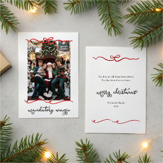 Lustige Teenager-Weihnachtsmann-Foto-Weihnachtskar Feiertagskarte