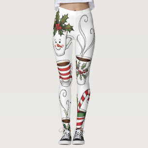 Lustige Teetassen zur Weihnachtszeit  Leggings