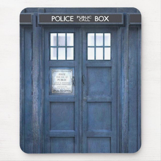 Lustige Telefonzelle Mousepad (Vorne)