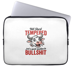 Lustige Temperamentierte Kuh Vintage Laptopschutzhülle