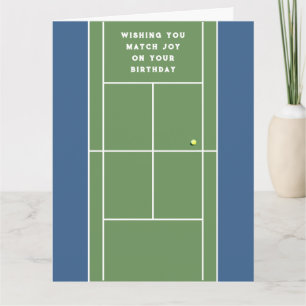 Lustige Tennis-Geburtstagskarten Karte