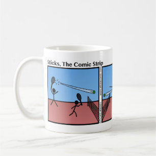 Lustige Tennis-Match Stickman Tasse - 061