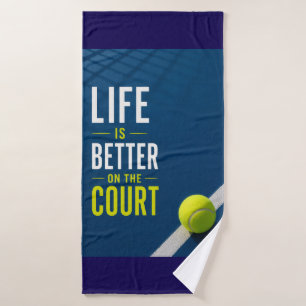 Lustige Tennis-Sprüche für Spieler Badehandtuch