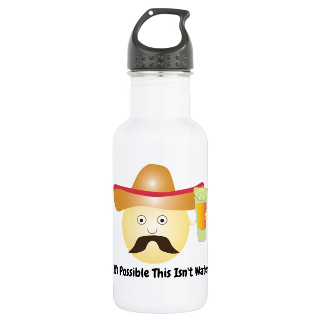Lustige Tequila Emoji Wasser-Flasche Trinkflasche (Vorderseite)