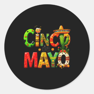 Lustige Tequila-Trink Cinco De Mayo Mexikanische P Runder Aufkleber