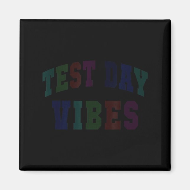 Lustige Testtag-Vibes testen Lehrer bruh stem Magnet (Vorne)