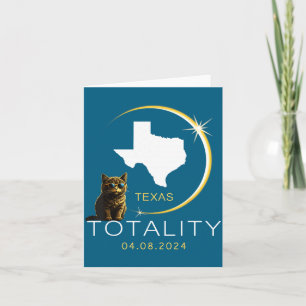 Lustige Texas Totale Sonnenfinsternis Katze Karte